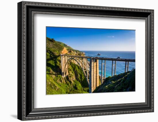 Bixby Creek Bridge, in Big Sur, California.-Jon Bilous-Framed Photographic Print