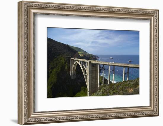 Bixby Creek Bridge, Pacific Coast Highway, Big Sur, Central Coast, California, Usa-David Wall-Framed Photographic Print