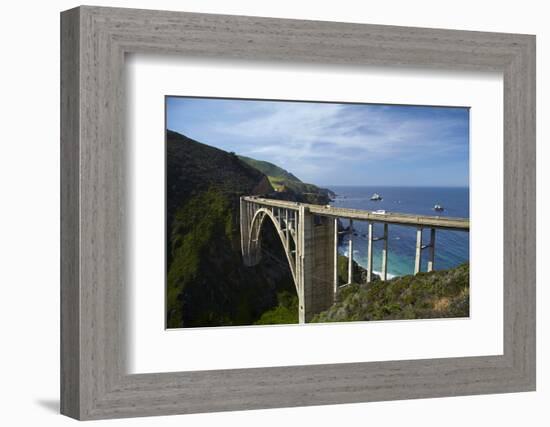 Bixby Creek Bridge, Pacific Coast Highway, Big Sur, Central Coast, California, Usa-David Wall-Framed Photographic Print