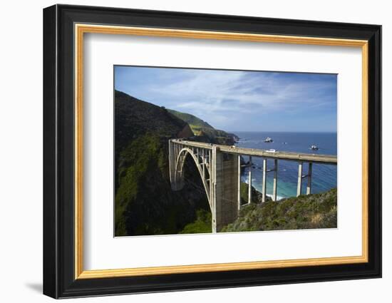 Bixby Creek Bridge, Pacific Coast Highway, Big Sur, Central Coast, California, Usa-David Wall-Framed Photographic Print