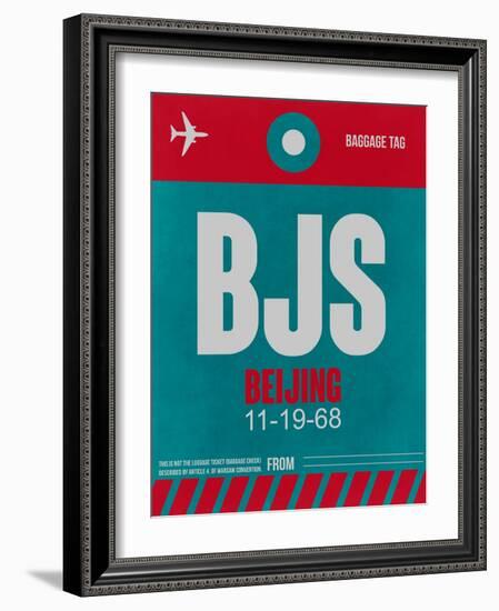 BJS Beijing Luggage Tag 1-NaxArt-Framed Art Print