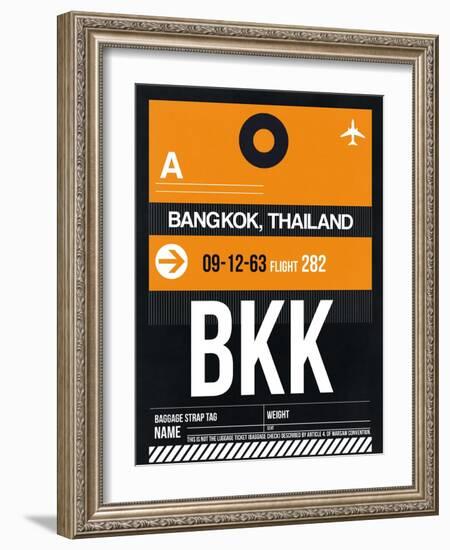 BKK Bangkok Luggage Tag I-NaxArt-Framed Art Print