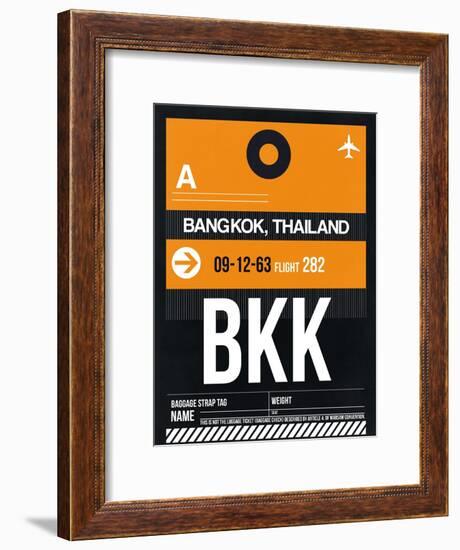 BKK Bangkok Luggage Tag I-NaxArt-Framed Art Print