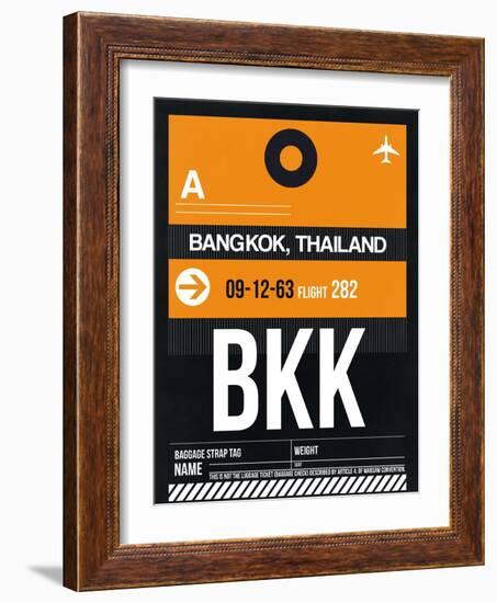 BKK Bangkok Luggage Tag I-NaxArt-Framed Art Print