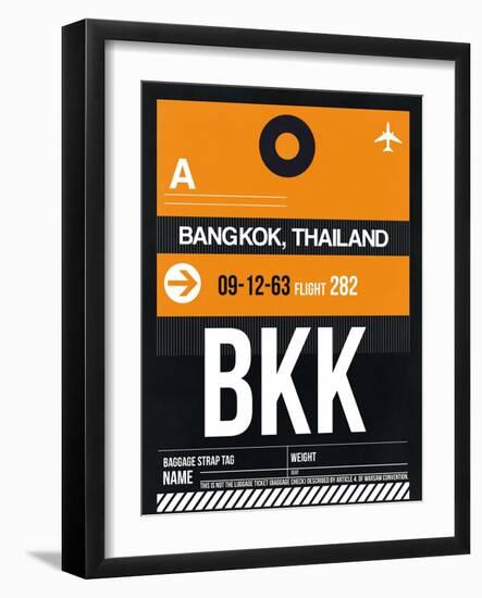 BKK Bangkok Luggage Tag I-NaxArt-Framed Art Print