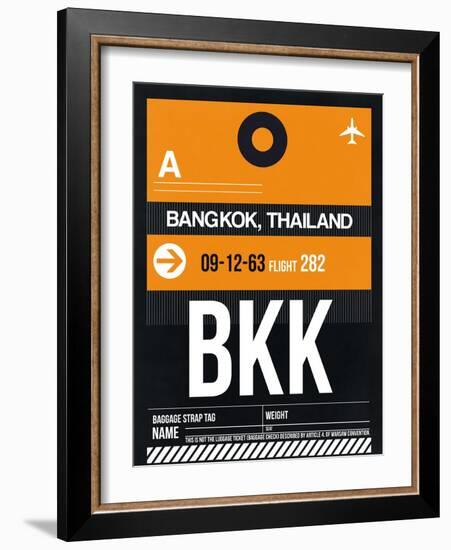 BKK Bangkok Luggage Tag I-NaxArt-Framed Art Print