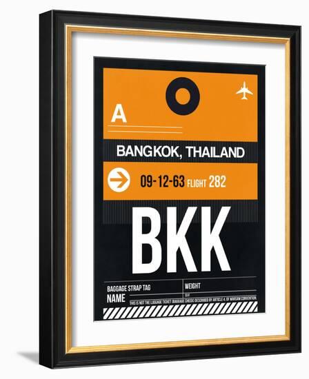 BKK Bangkok Luggage Tag I-NaxArt-Framed Art Print