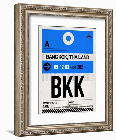 BKK Bangkok Luggage Tag II-NaxArt-Framed Art Print