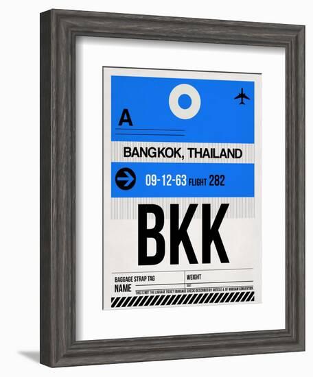 BKK Bangkok Luggage Tag II-NaxArt-Framed Art Print