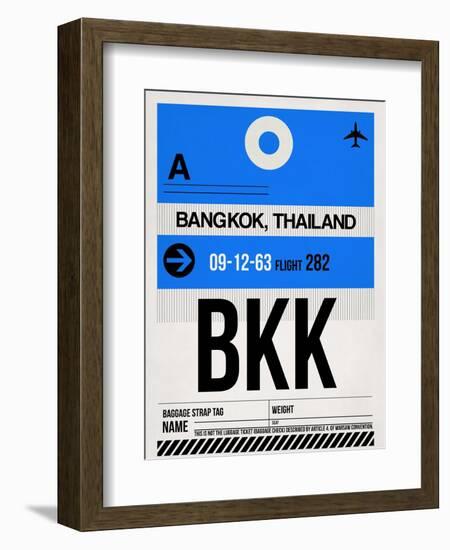 BKK Bangkok Luggage Tag II-NaxArt-Framed Art Print