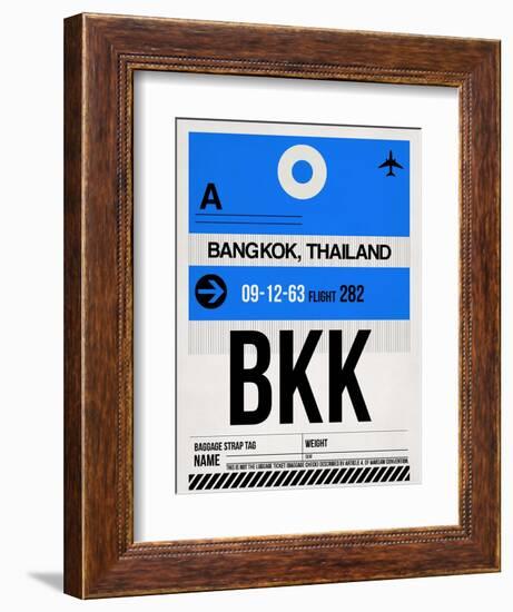 BKK Bangkok Luggage Tag II-NaxArt-Framed Art Print