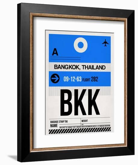 BKK Bangkok Luggage Tag II-NaxArt-Framed Art Print