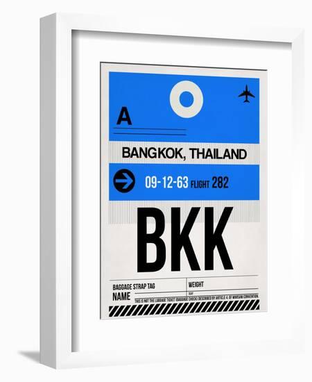 BKK Bangkok Luggage Tag II-NaxArt-Framed Art Print