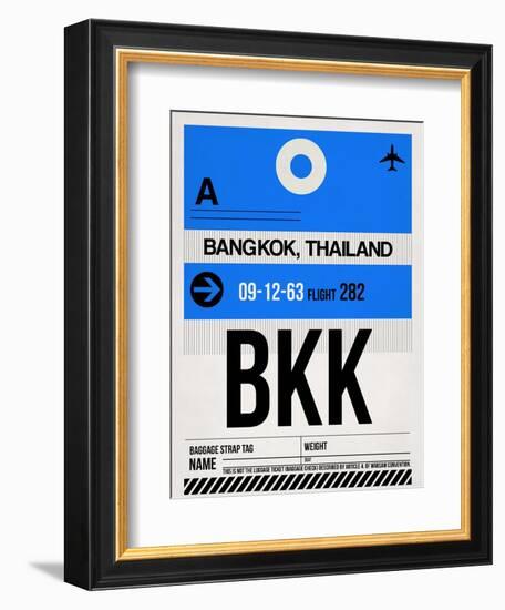 BKK Bangkok Luggage Tag II-NaxArt-Framed Art Print