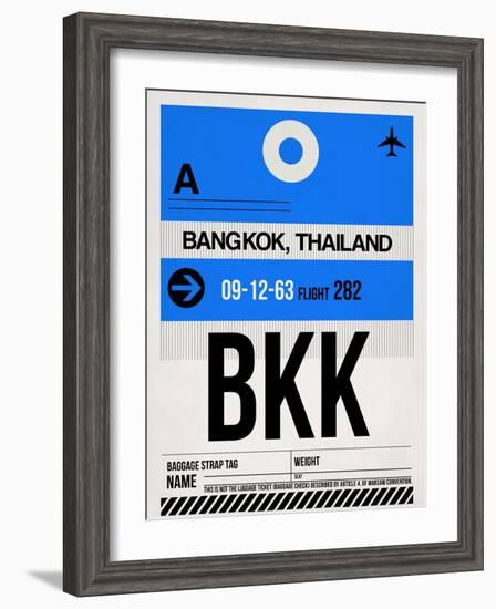 BKK Bangkok Luggage Tag II-NaxArt-Framed Art Print