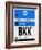 BKK Bangkok Luggage Tag II-NaxArt-Framed Art Print