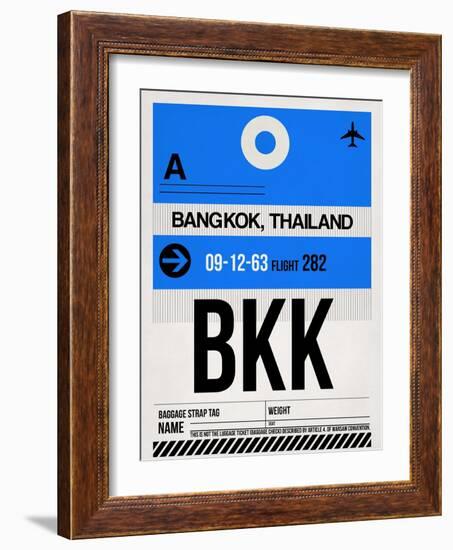 BKK Bangkok Luggage Tag II-NaxArt-Framed Art Print