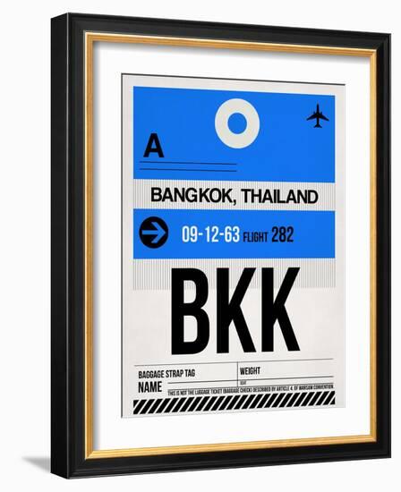 BKK Bangkok Luggage Tag II-NaxArt-Framed Art Print