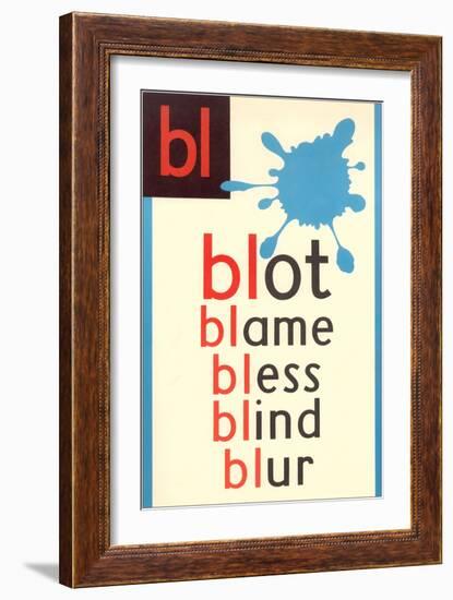 BL for Blot-null-Framed Premium Giclee Print