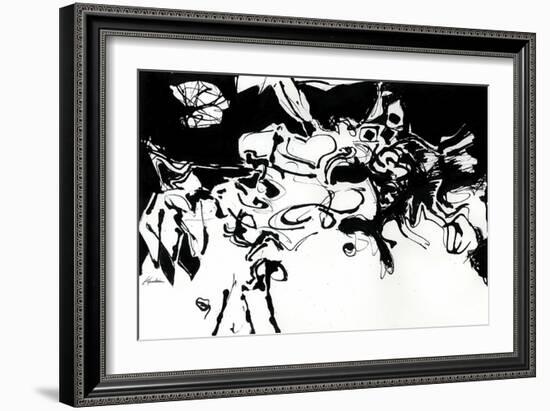 Black 3-Diane Lambin-Framed Art Print