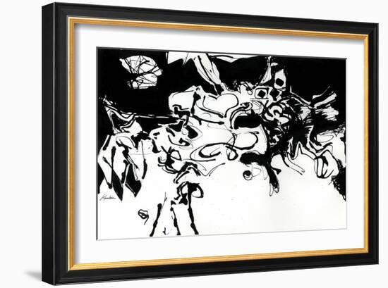 Black 3-Diane Lambin-Framed Art Print