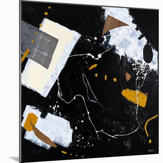 Black abstract with objects-Hyunah Kim-Mounted Art Print