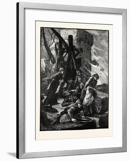 Black Agnes at the Siege of Dunbar Castle-null-Framed Giclee Print