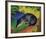 Black and Blue Fox-Franz Marc-Framed Giclee Print