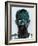 Black and Blue Man-Enrico Varrasso-Framed Art Print