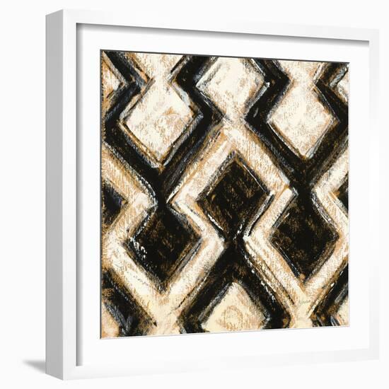 Black and Gold Geometric III Crop-Shirley Novak-Framed Art Print