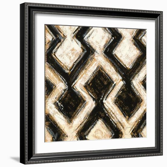 Black and Gold Geometric III Crop-Shirley Novak-Framed Art Print