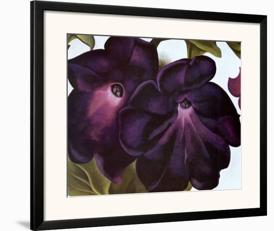 Black and Purple Petunias-Georgia O'Keeffe-Framed Art Print