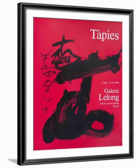 Black and Red, Galerie Lelong-Antoni Tapies-Framed Collectable Print