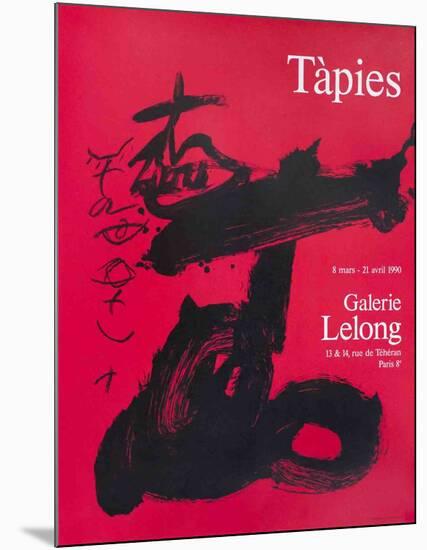 Black and Red, Galerie Lelong-Antoni Tapies-Mounted Collectable Print