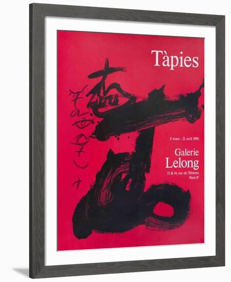Black and Red, Galerie Lelong-Antoni Tapies-Framed Collectable Print