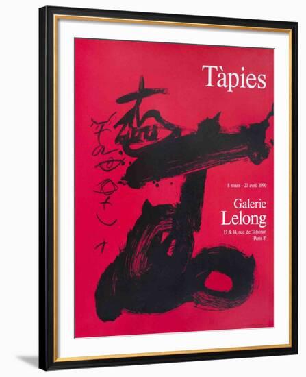 Black and Red, Galerie Lelong-Antoni Tapies-Framed Collectable Print