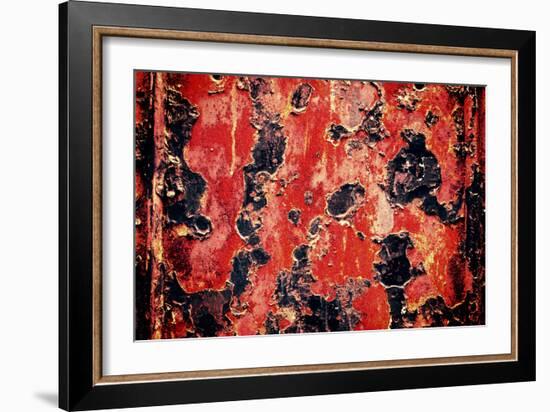 Black and Red Rust-null-Framed Photo