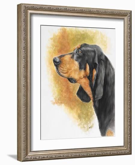 Black and Tan CoonHound-Barbara Keith-Framed Giclee Print