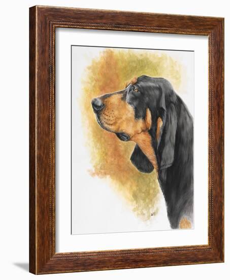 Black and Tan CoonHound-Barbara Keith-Framed Giclee Print