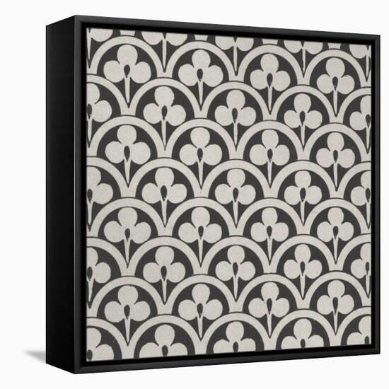 Black and Tan Tile I-Vision Studio-Framed Stretched Canvas