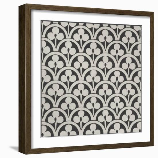 Black and Tan Tile I-Vision Studio-Framed Art Print