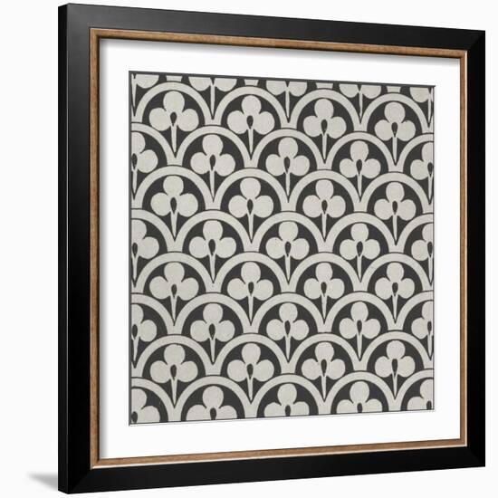 Black and Tan Tile I-Vision Studio-Framed Art Print