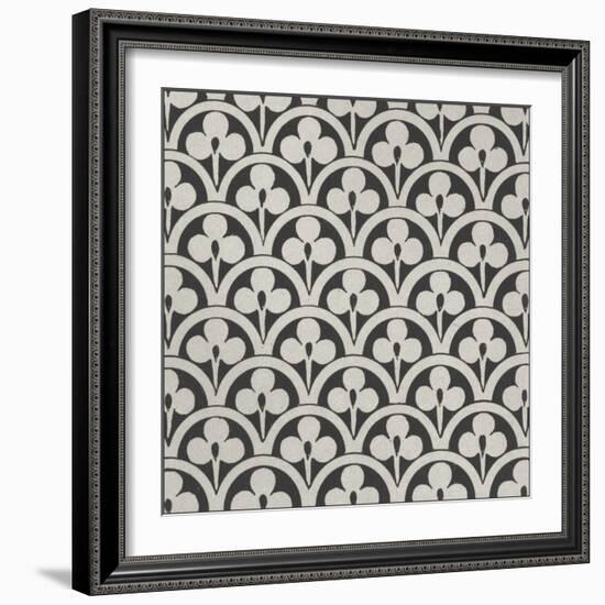 Black and Tan Tile I-Vision Studio-Framed Art Print