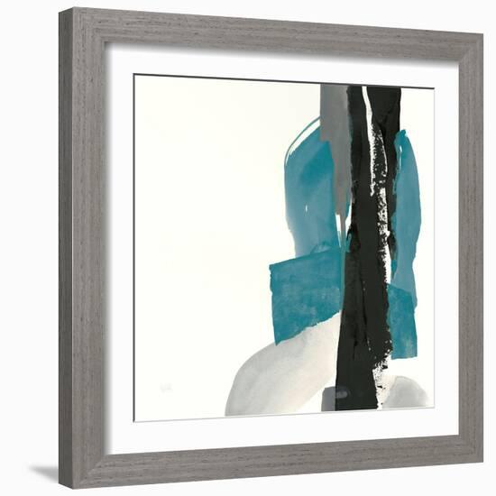 Black and Teal I-Chris Paschke-Framed Art Print