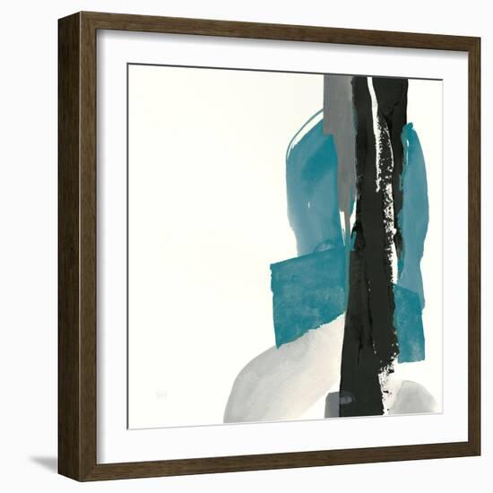 Black and Teal I-Chris Paschke-Framed Art Print