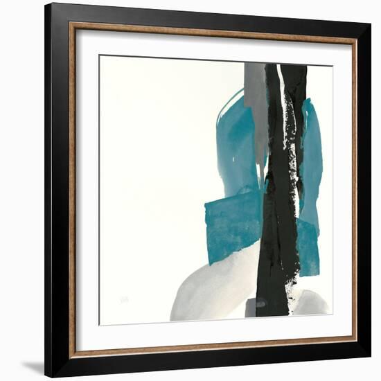 Black and Teal I-Chris Paschke-Framed Art Print