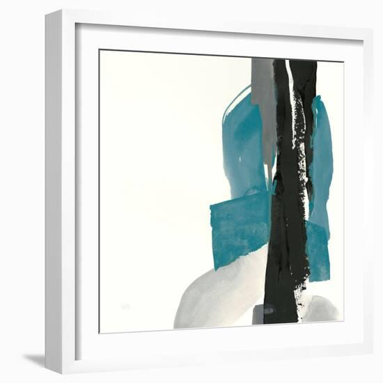 Black and Teal I-Chris Paschke-Framed Art Print
