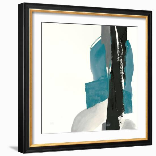 Black and Teal I-Chris Paschke-Framed Art Print