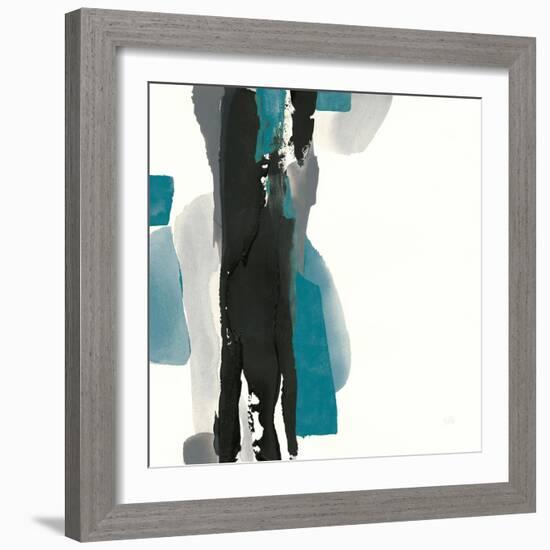 Black and Teal II-Chris Paschke-Framed Art Print