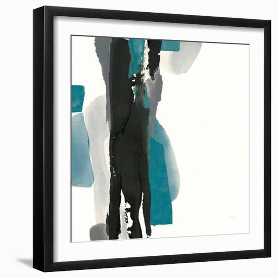 Black and Teal II-Chris Paschke-Framed Art Print